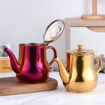 Hot Sale Arabic Christmas Long Spout Kettle India Stainless Steel Tea Pot Coffee Pot
