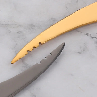 Kitchen Utensil Seafood Shell Prawn Curved Peeler Stainless Steel Shrimp Knife