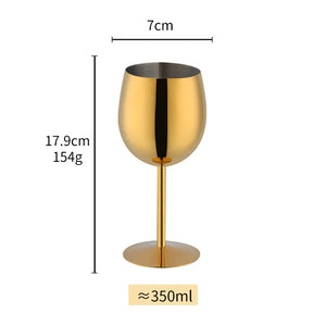Popular Cup Metal Wine Mugs Stopper Drinking Custom Goblet 304 Stainless Steel Red Wine Glasses