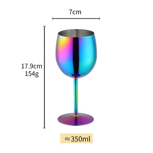 Popular Cup Metal Wine Mugs Stopper Drinking Custom Goblet 304 Stainless Steel Red Wine Glasses
