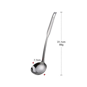 Metal Soup Ladle, 18/8 Stainless Steel Ladle Spoon And Strainer Scoop Set With Holes, Cooking Utensil For Kitchen