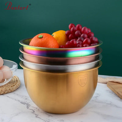 Kitchen Utensil Cooking Basin Pot Stainless Steel Mixing Bowl Soup Salad Bowl