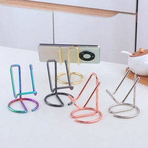 Hot Sales Christmas Day Portable Phone Stand Silicone Anti-slip Stainless Steel Mobile Phone Holders for All Phones