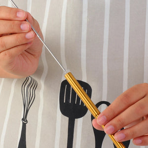 Portable Drinking Metal Gold Extendable Stainless Steel Straw with Brush and Nylon Bag