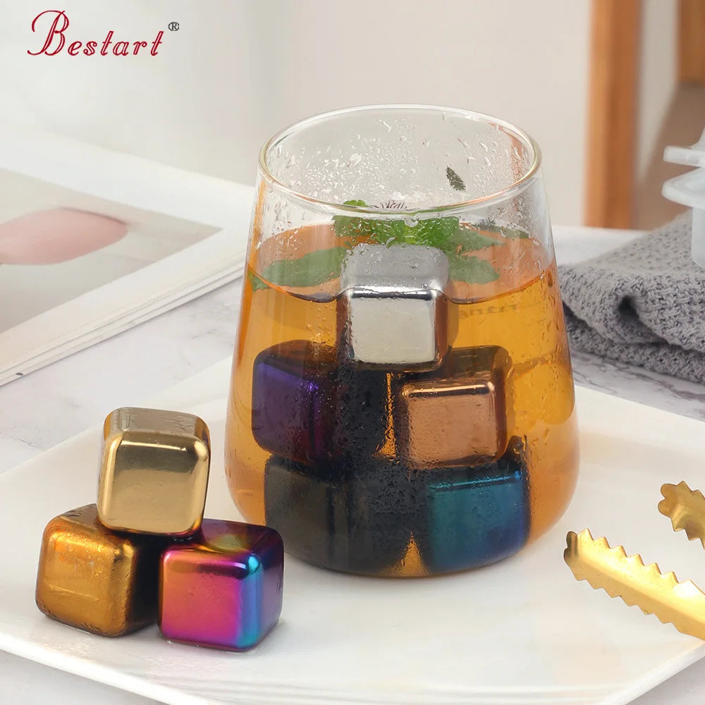 Bar Accessories Cooling Stones Stainless Steel 304 Whiskey Ice Cube for Cola Wine Drinks