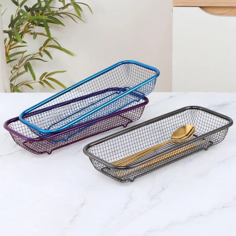 Chopsticks Basket Kitchen Tool Storage Chopstick Spoon Cutlery Basket