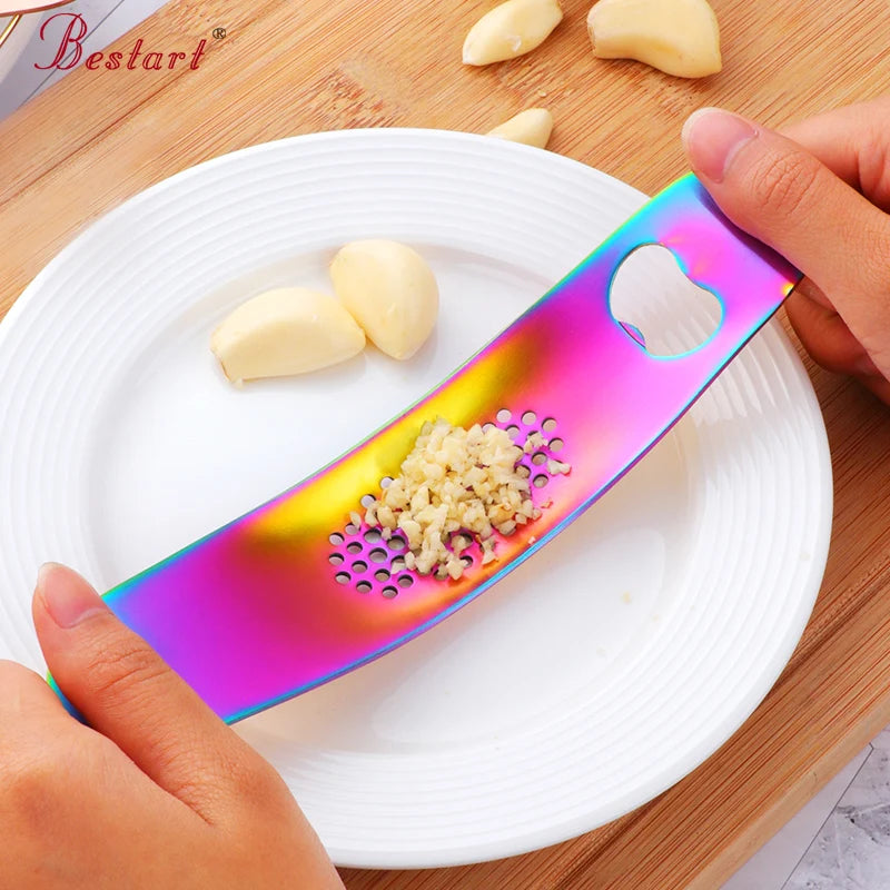 OEM/ODM Trending Manual Crusher Kitchen Accessories Tool Garlic Peeler Brush Stainless Steel Garlic Press