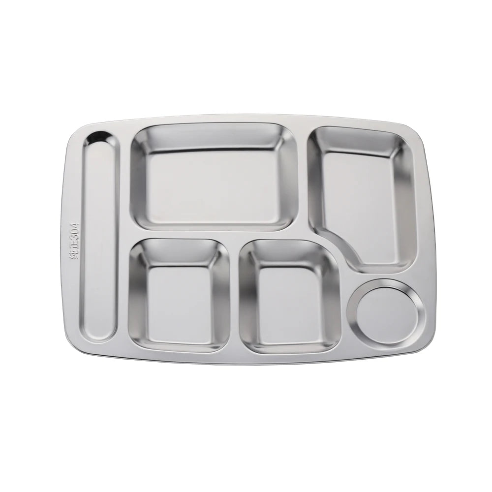 Customized Deep Dish Restaurant Food Dish Stainless Steel Dinner Plate