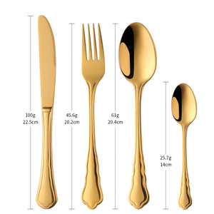 ODM/OEM Modern Ware Restaurant Dinner Silverware Set Bulk Gold Flatware Modern Hotel Silver Cutlery Stainless Steel Party