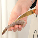 Kitchen Utensil Seafood Shell Prawn Curved Peeler Stainless Steel Shrimp Knife