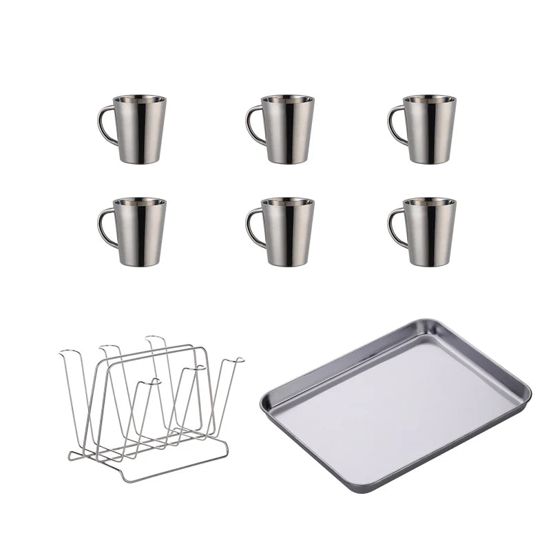 ODM/OEM Top Sale Luxury Double Wall Stainless Steel Colorful Coffee Cups Sets