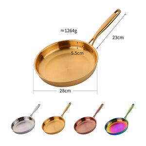 Professional Quality Custom Korean Kitchen 304Tryply Stainless Steel Non Stick Honeycomb Round Stir Frying Pan