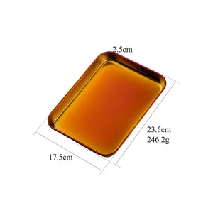 Multi Function BBQ Baking Tray Wholesale Stainless Steel Food Grade Serving Tray Silver Metal Plate for Meat and Food