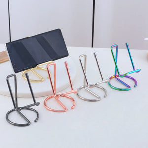 Hot Sales Christmas Day Portable Phone Stand Silicone Anti-slip Stainless Steel Mobile Phone Holders for All Phones