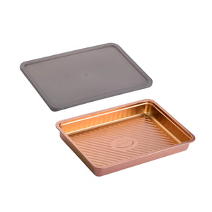 Stainless Steel Multi-functional Plate Food Container Preservation Box Microwave Crisper