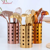 Kitchenware Set Premium Non-stick Heat Resistant Stainless Steel Colorful Kitchen Utensil Set With Holder