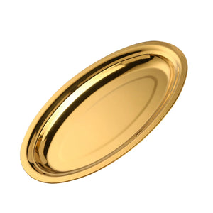 Wholesale Hotel Restaurant Plate Stainless Steel Vegetables Fruits Seafood Fish Plate