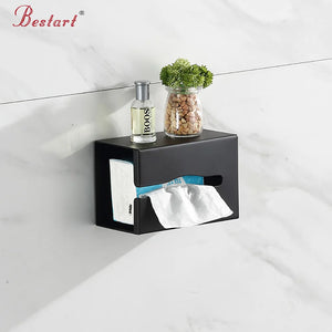 Buyer Star Wall Mounted black gold metal Stainless Steel Square Tissue Box