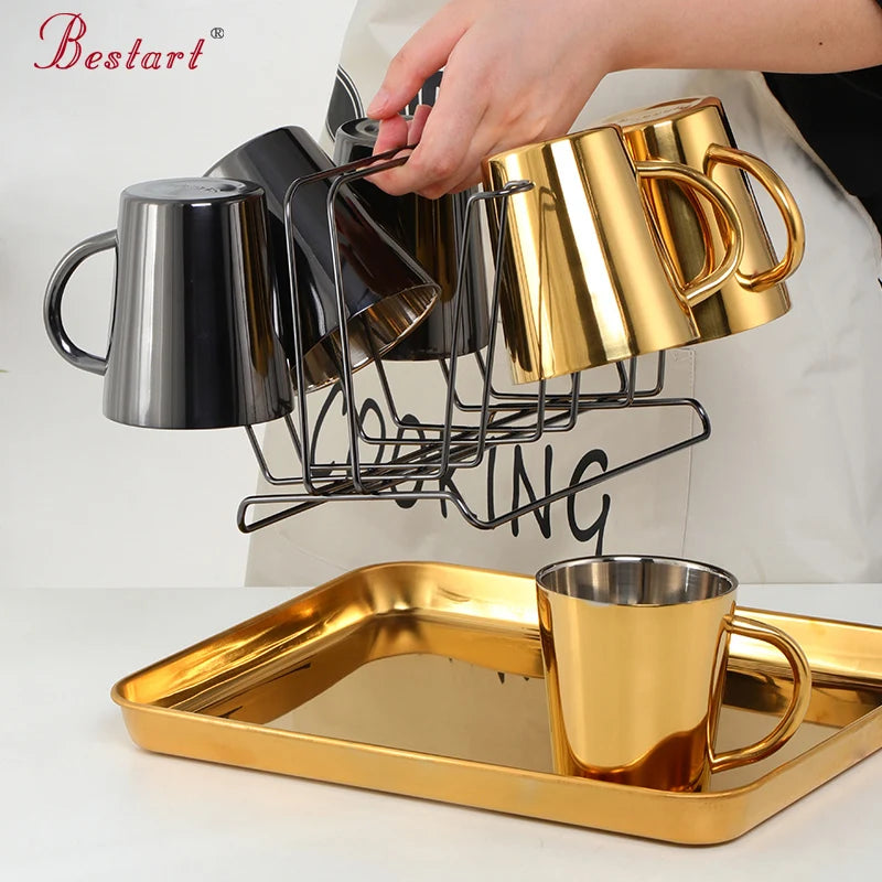 ODM/OEM Top Sale Luxury Double Wall Stainless Steel Colorful Coffee Cups Sets