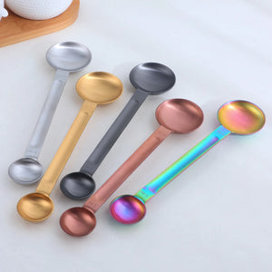 Double Head Customizable logo Multi-function Stainless Steel Ice Cream Sugar Coffee Measuring Scoop