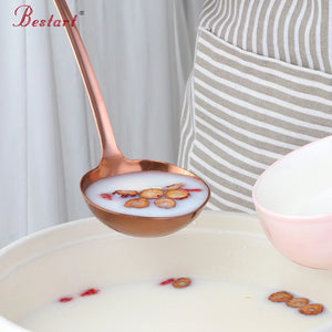 Metal Soup Ladle, 18/8 Stainless Steel Ladle Spoon And Strainer Scoop Set With Holes, Cooking Utensil For Kitchen