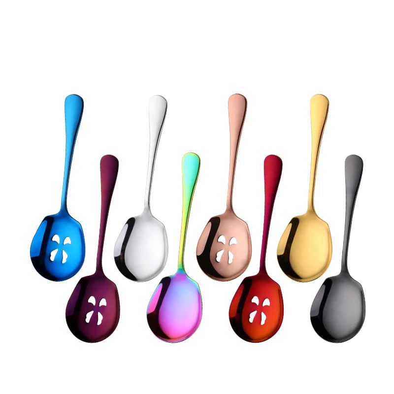 BUYERSTAR High quality big spoon Stainless Steel Flatware slotted public spoon