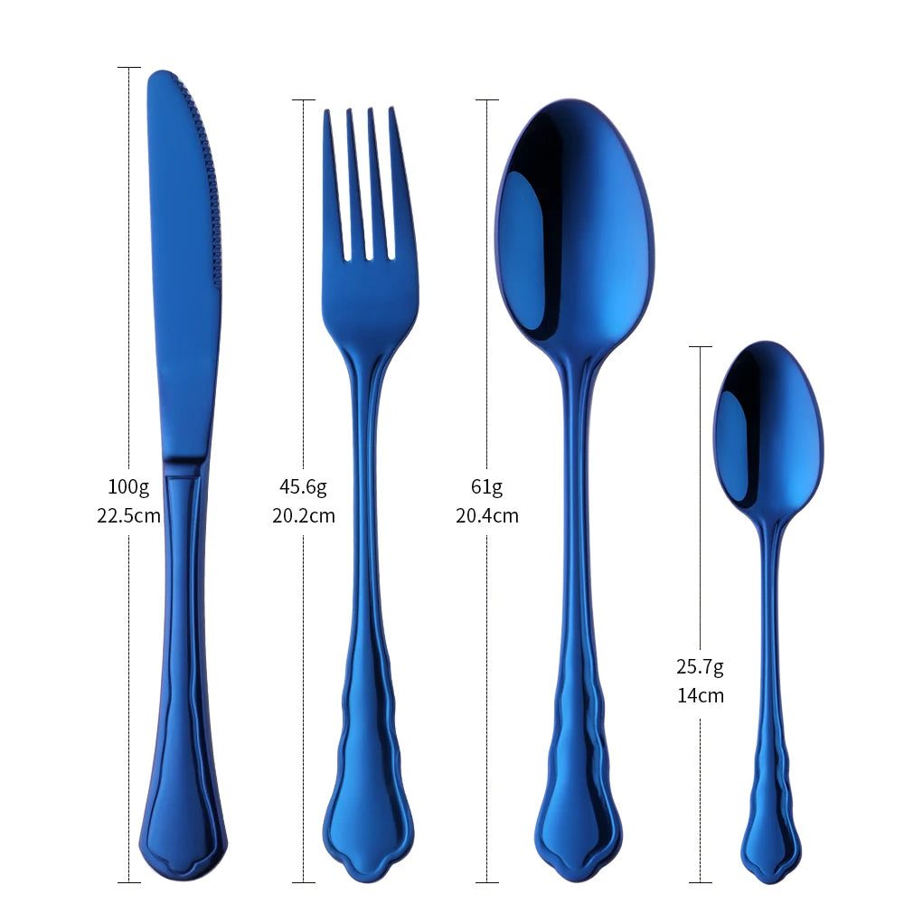 ODM/OEM Modern Ware Restaurant Dinner Silverware Set Bulk Gold Flatware Modern Hotel Silver Cutlery Stainless Steel Party