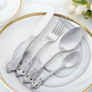 Eco Friendly Royal Vintage Flatware Gold Plated Silverware Stainless Steel Luxury Cutlery Set
