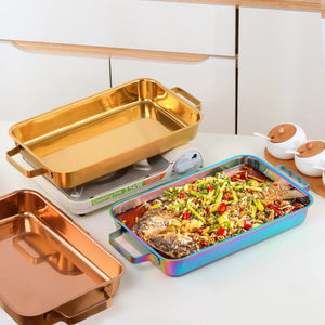 Pre-seasoned Non Stick Griddle Pan Cast Teppanyaki Cooking Reversible Grill Plate for Searing Steak Chicken Fish