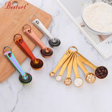 Set of 6 Mini Oval Shape Stainless Steel Measuring Spoons Set