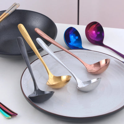 Kitchen Gadgets Sauce Soup Spoons Stainless Steel Soup Ladle Serving Spoons for Home and Kitchen