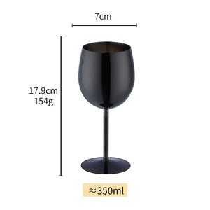 Popular Cup Metal Wine Mugs Stopper Drinking Custom Goblet 304 Stainless Steel Red Wine Glasses