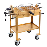 Portable Camping Cypriot Grill Top Rotisserie Barbecue Grill Outdoor Stainless Steel Double Barbecue Grills