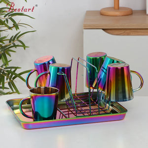ODM/OEM Top Sale Luxury Double Wall Stainless Steel Colorful Coffee Cups Sets