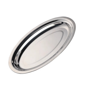 Wholesale Hotel Restaurant Plate Stainless Steel Vegetables Fruits Seafood Fish Plate