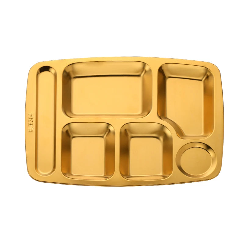 Customized Deep Dish Restaurant Food Dish Stainless Steel Dinner Plate