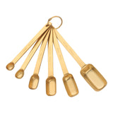 Set of 6 Mini Oval Shape Stainless Steel Measuring Spoons Set