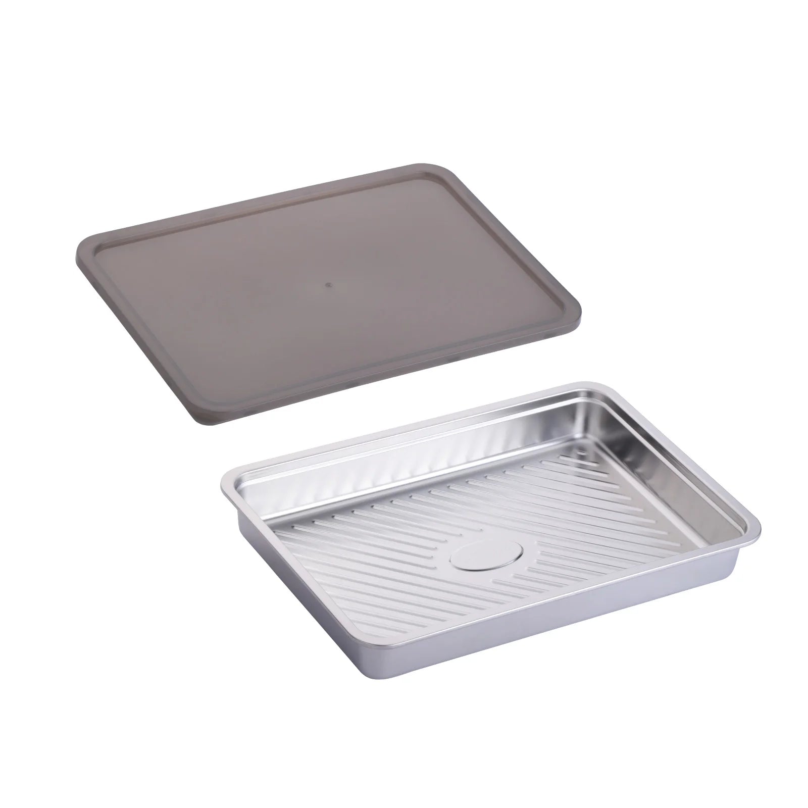 Stainless Steel Multi-functional Plate Food Container Preservation Box Microwave Crisper