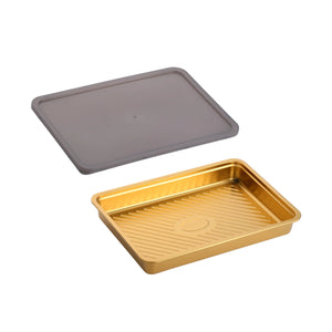 Stainless Steel Multi-functional Plate Food Container Preservation Box Microwave Crisper
