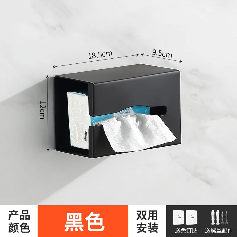 Buyer Star Wall Mounted black gold metal Stainless Steel Square Tissue Box