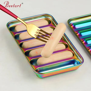 Non-stick Kitchen Accessories Baking Meat Sausage DIY Stainless Steel Hot Dog Sausage Maker Mold with Lid