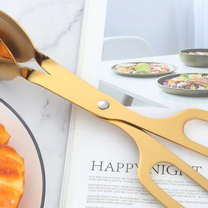Kitchen Baking Tool Stainless Steel Food Tongs BBQ Tongs Metal Bread Tongs