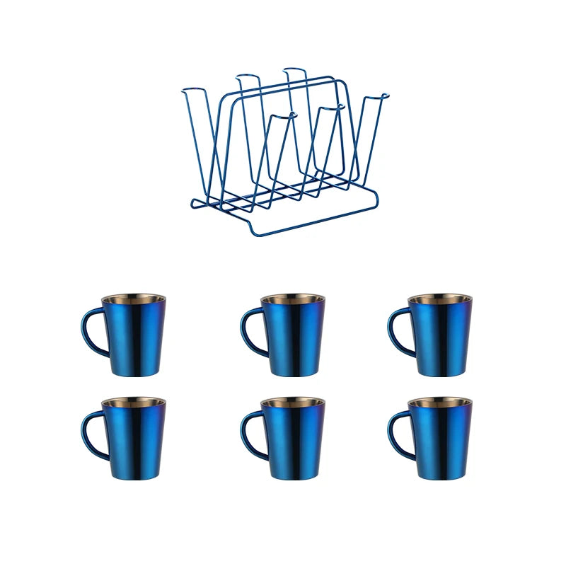 ODM/OEM Top Sale Luxury Double Wall Stainless Steel Colorful Coffee Cups Sets