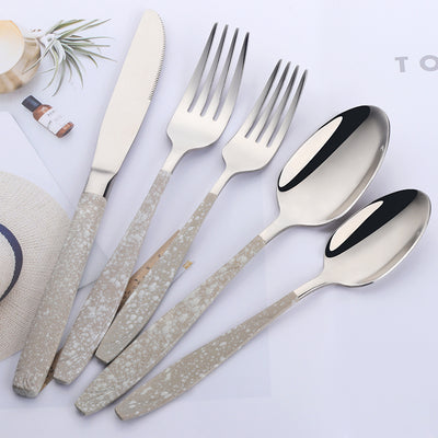 Accept Custom Logo Stainless Steel Wheat Cutlery for Wedding Banquet Tableware