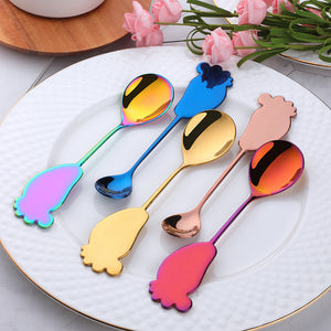 Hot Sales Popular Stainless Steel Spoon Fork 304 Teaspoon Metal Dessert Coffee Spoon Fork Set