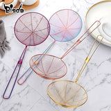 Kitchen Sieve Colander Hot Pot Food Filter Noodle Strainers Multi-functional Leak Spoon Kitchen Supplies Oil-Frying Salad BBQ