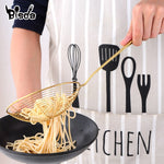 Kitchen Sieve Colander Hot Pot Food Filter Noodle Strainers Multi-functional Leak Spoon Kitchen Supplies Oil-Frying Salad BBQ