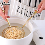 Kitchen Sieve Colander Hot Pot Food Filter Noodle Strainers Multi-functional Leak Spoon Kitchen Supplies Oil-Frying Salad BBQ