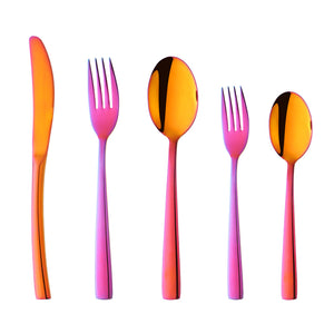 Buyer Star Luxury Western Dinnerware Stainless Steel Colorful Flatware mirror polished for Restaurant