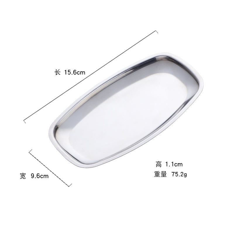 New Products Custom Hotel Oval Gold Stainless Steel Metal Serving Plate